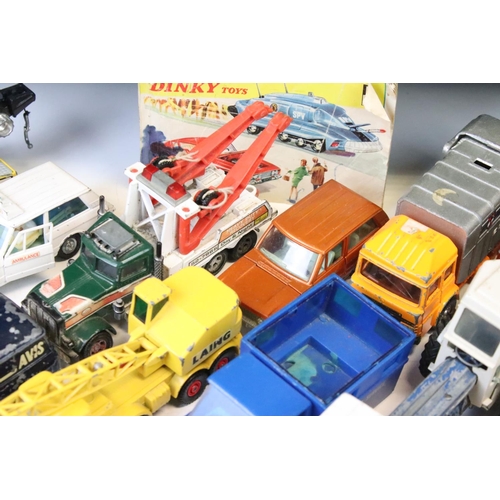 1309 - Around 35 play worn diecast models, mainly mid 20th C, to include Dinky, Corgi, Matchbox, Britains &... 