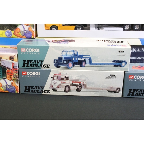 1226A - 12 Boxed Haulage and Construction diecast models to include Volvo A40D, 4 x Corgi Heavy Haulage, 4 x... 