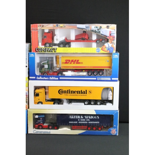 1226A - 12 Boxed Haulage and Construction diecast models to include Volvo A40D, 4 x Corgi Heavy Haulage, 4 x... 