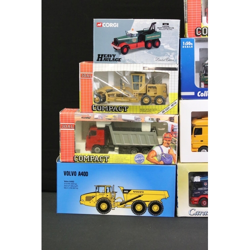 1226A - 12 Boxed Haulage and Construction diecast models to include Volvo A40D, 4 x Corgi Heavy Haulage, 4 x... 