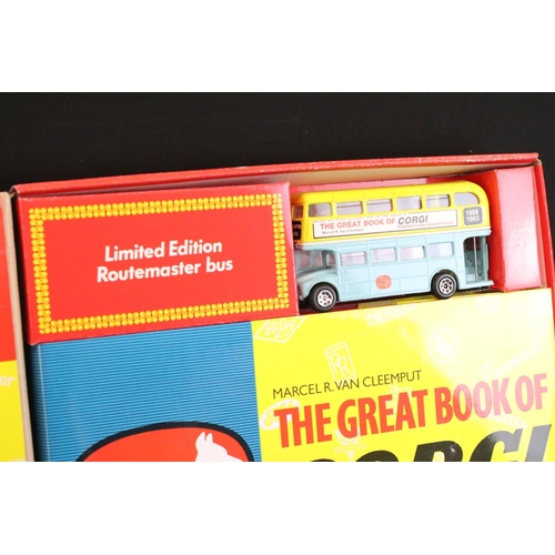 1227 - The Great Book of Corgi 1956 - 1983 by Marcel R.Van Cleemput, with ltd edn Routemaster bus diecast m... 