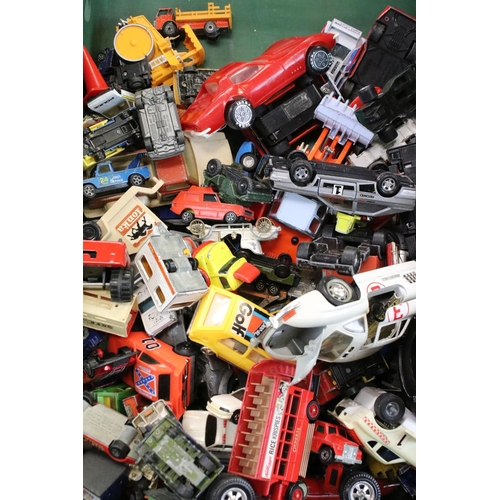 1234 - Large collection of play worn diecast, tin plate and plastic models mainly circa 1980s, includes Mat... 