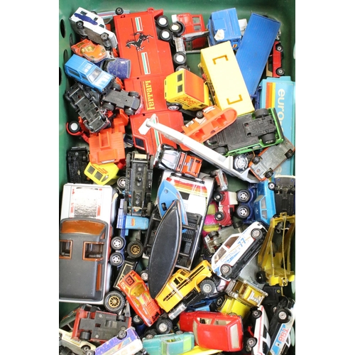 1234 - Large collection of play worn diecast, tin plate and plastic models mainly circa 1980s, includes Mat... 