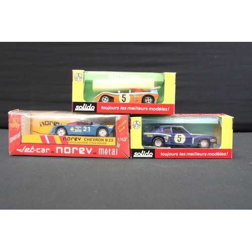 1235 - Eight boxed Solido diecats models to include 194 Ferrari 312 PB, 197 Ferrari 512 Sunoco, 199 March 7... 