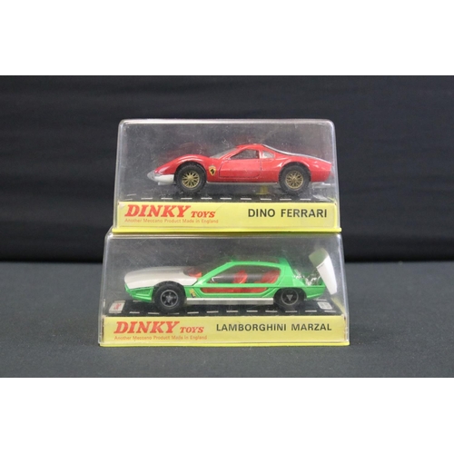 1236 - Eight cased Dinky diecast models to include 220 Ferrari P5, 216 Dino Ferrari, 132 Ford 40 RV, 153 As... 