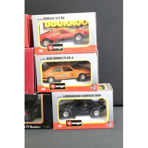 1237 - Ten boxed diecast models, 1/24 to 1/12 scale, to include Burago Gold Collection 1/21 Ford SVT F150 (... 