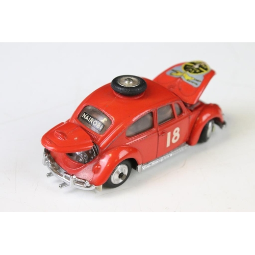 1339 - Boxed Corgi 256 Volkswagen 1200 in East African Safari Trim diecast model, no rhino figure, some dec... 