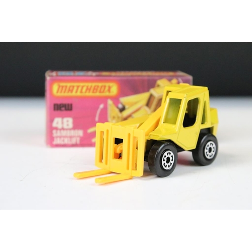 1342 - 12 Boxed Matchbox 75 Series diecast models to include 44 Passenger Coach, 58 Faun Dump Truck, 14 Pet... 