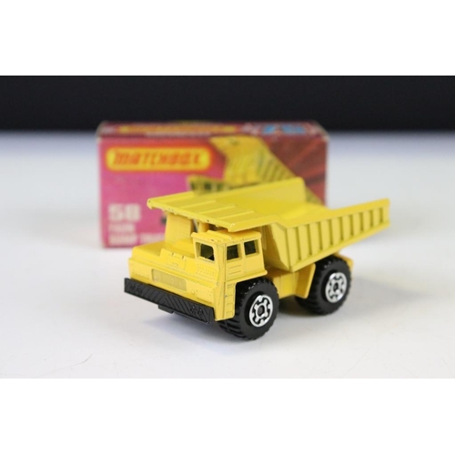 1342 - 12 Boxed Matchbox 75 Series diecast models to include 44 Passenger Coach, 58 Faun Dump Truck, 14 Pet... 