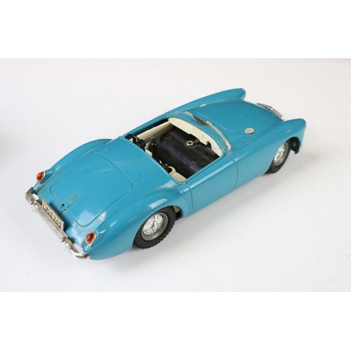 1351 - Two boxed Triang Electric models to include 1/20 2.4 Litre Jaguar in pale blue and MG Series MGA in ... 