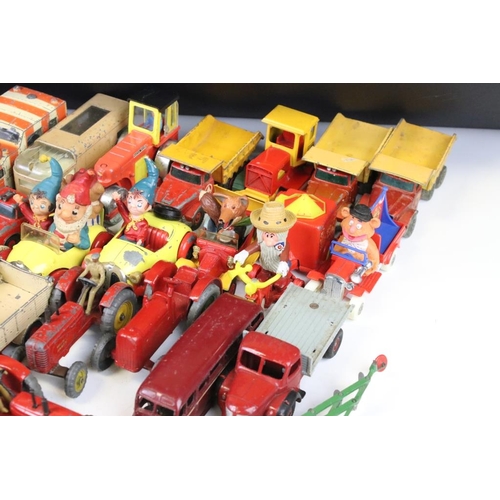 1292 - Over 40 mostly mid 20th C play worn diecast models, to include Dinky, Corgi, Triang & Matchbox examp... 