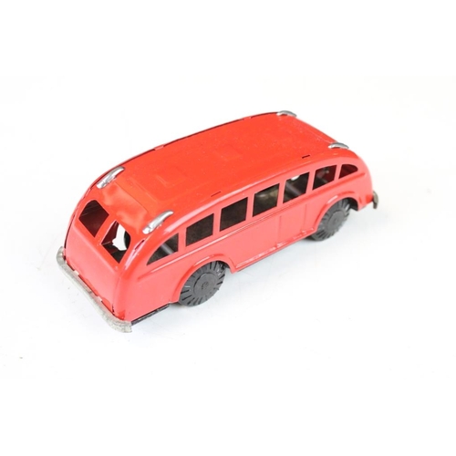 1357 - Two boxed tin plate toys to include Small Helicopter & Bus MF806 (China) and Trotty Trotty Mechanioc... 