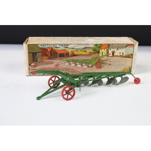 1360 - Two boxed Britains Farm diecast models to include 138F 4-Furrow Tractor Plough & 136F Tractor Roller... 