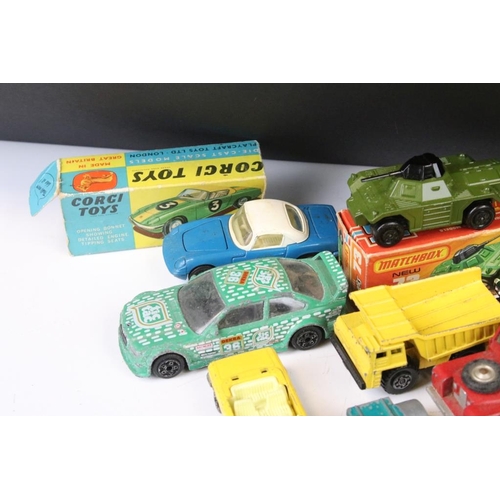 1363 - 24 Mid 20th C onwards play worn diecast / plastic models to include boxed Corgi 319 Lotus Elan Coupe... 