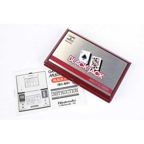 1414 - Retro Gaming - Nintendo Game & Watch Black Jack handheld console with instructions plus a boxed Tin ... 