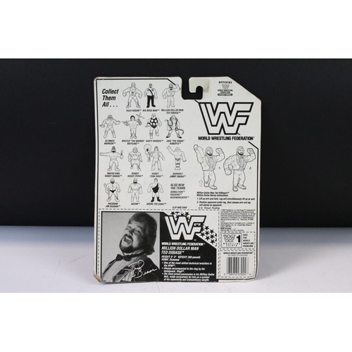 1426 - WWF / WWE Wrestling - Four carded Hasbro WWF figures to include Million Dollar Man Ted Dibiase, Brut... 