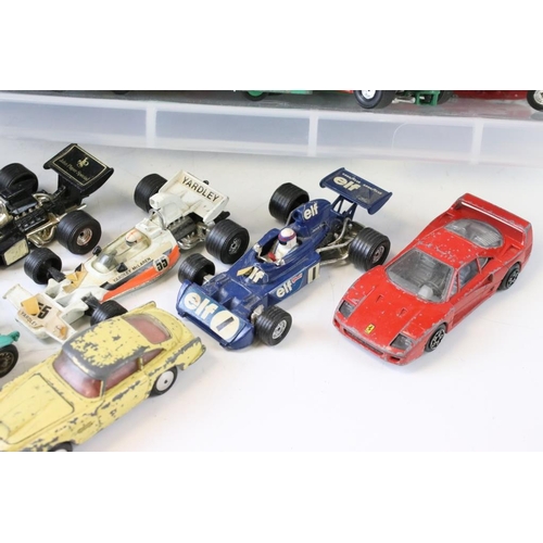 1315 - Quantity of mid 20th C play worn diecast models to include Corgi, Dinky, Solido, Matchbox etc