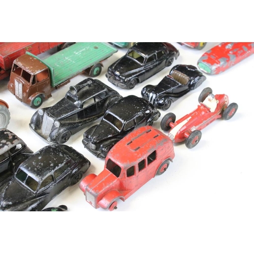 1316 - 30 Mid 20th C play worn diecast models to include commercial and road examples featuring 29 x Dinky ... 