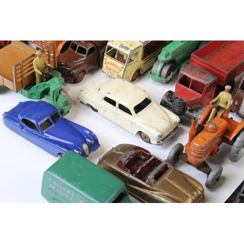 1316 - 30 Mid 20th C play worn diecast models to include commercial and road examples featuring 29 x Dinky ... 