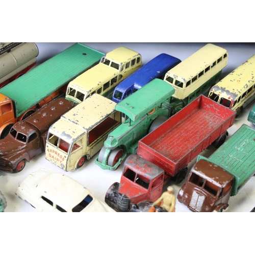 1316 - 30 Mid 20th C play worn diecast models to include commercial and road examples featuring 29 x Dinky ... 