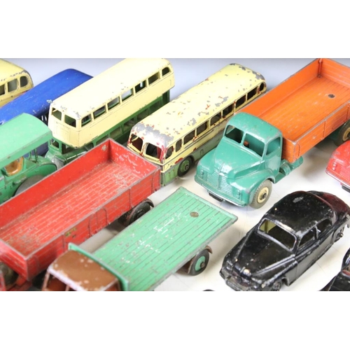 1316 - 30 Mid 20th C play worn diecast models to include commercial and road examples featuring 29 x Dinky ... 