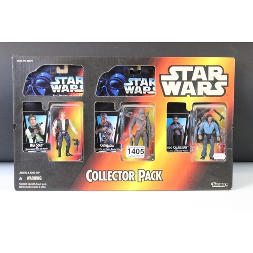 1405 - Star Wars - Two Kenner Star Wars Collector Packs each containing 3 x carded figures to include 69701... 