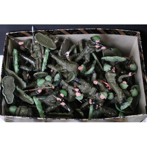 332 - Collection of circa 1970s plastic military figures to include 32 Britains Swopets, Crescent, Lone St... 