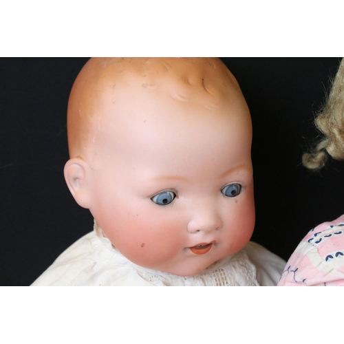 414 - Five Early 20th century Bisque Head Baby Dolls with fixed bodies, including three Armand Marseille, ... 