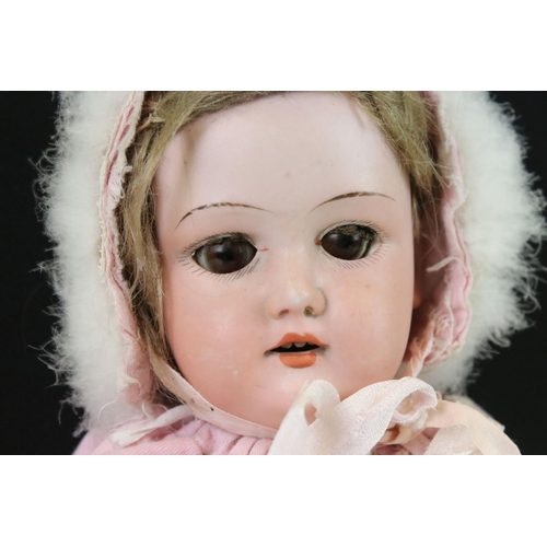 417 - Two Early 20th century Bisque Head Dolls, one impressed C 0, the other C 2 1/2, possibly for Cuno & ... 