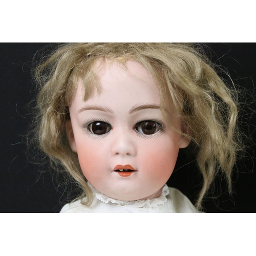 422 - Two  Early 20th century Heubach Koppelsdorf Bisque Head Dolls, impressed marks 320.6 and 250.26 toge... 