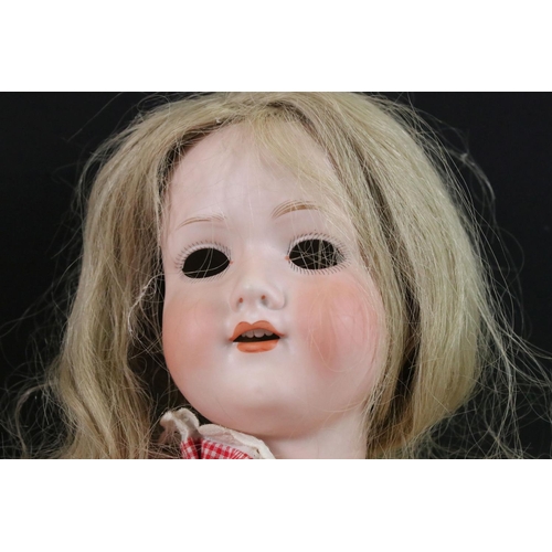 437 - Four Early 20th century Armand Marseille Bisque Head Dolls, impressed marks ' 390 A.7.M ', ' 390n A.... 