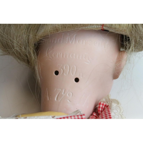 437 - Four Early 20th century Armand Marseille Bisque Head Dolls, impressed marks ' 390 A.7.M ', ' 390n A.... 