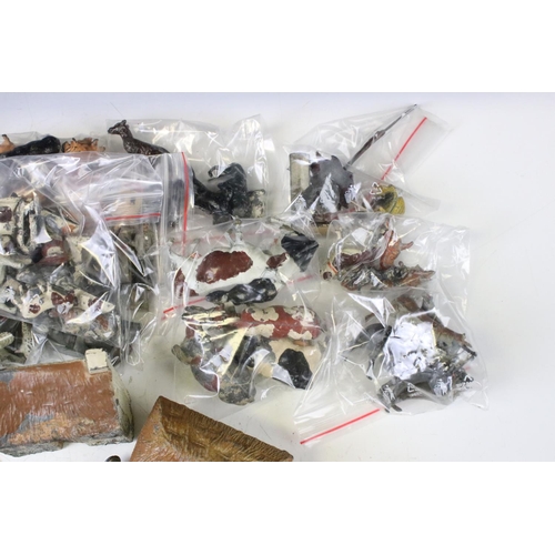 315 - Collection of mid 20th C play worn metal figures & accessories, to include Britains and Cherilea, fe... 