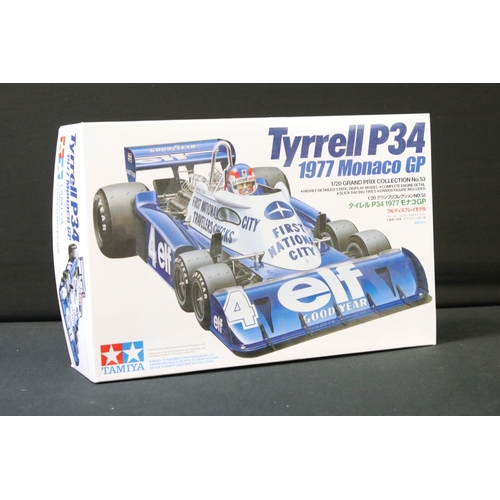 351 - Seven Boxed Tamiya plastic model kids to include , 24039 1:24 Morris Mini Cooper 1275S Mk1, 2448 1:2... 