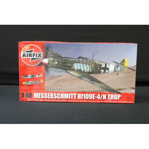 356 - 15 Boxed 1:48 scale Airfix plastic model kit military aircraft to include A50159 RAF Red Arrows Gnat... 