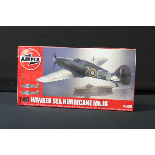 356 - 15 Boxed 1:48 scale Airfix plastic model kit military aircraft to include A50159 RAF Red Arrows Gnat... 