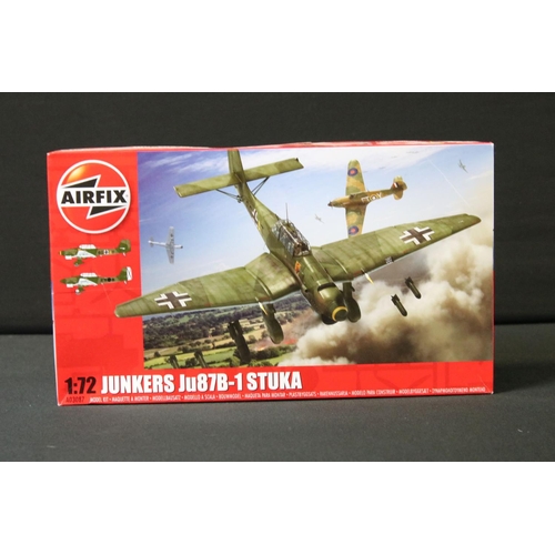 375 - 14 X Boxed 1:72 scale Airfix plastic model kit military aircraft to include AA73012 Limited Edition ... 