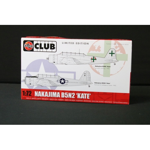 375 - 14 X Boxed 1:72 scale Airfix plastic model kit military aircraft to include AA73012 Limited Edition ... 