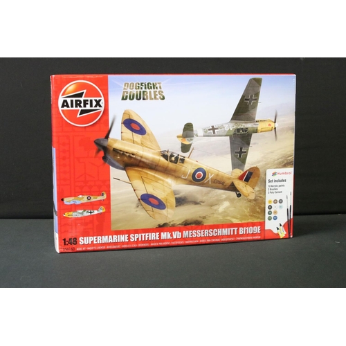 376 - Eight Boxed 1:48 scale Airfix plastic model kit military aircraft to include A09179 English Electric... 