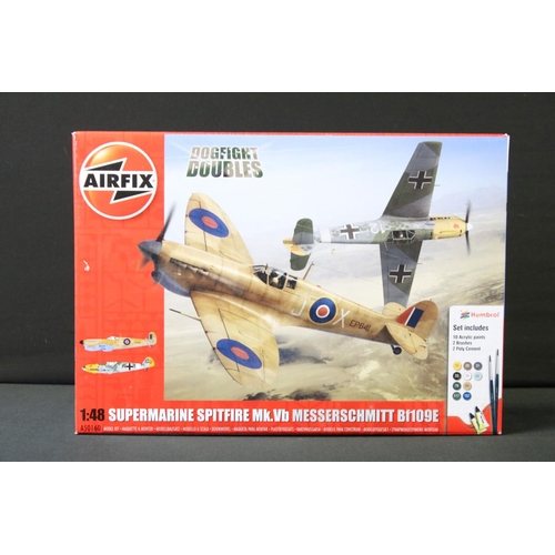 376 - Eight Boxed 1:48 scale Airfix plastic model kit military aircraft to include A09179 English Electric... 