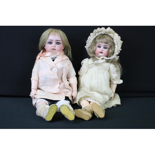 450 - Two Kammer & Reinhardt / Simon & Halbig Bisque Head Dolls, one impressed number 39, 37cm high and th... 