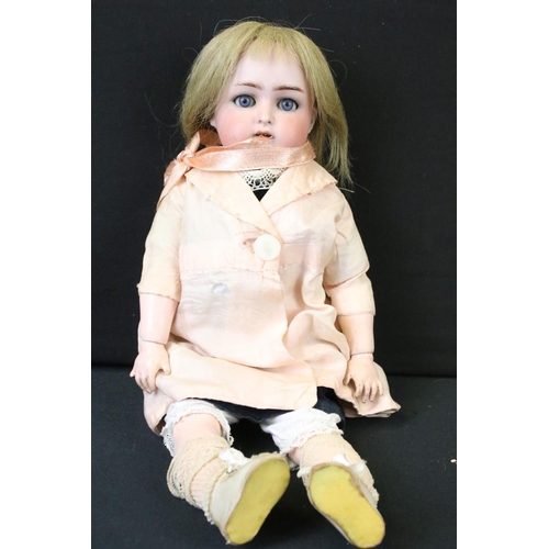 450 - Two Kammer & Reinhardt / Simon & Halbig Bisque Head Dolls, one impressed number 39, 37cm high and th... 