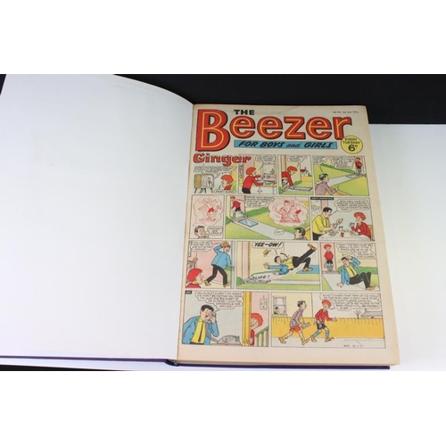 249 - Comics - Bound full year of 1971 Beezer comics, purple h/b cover, vg