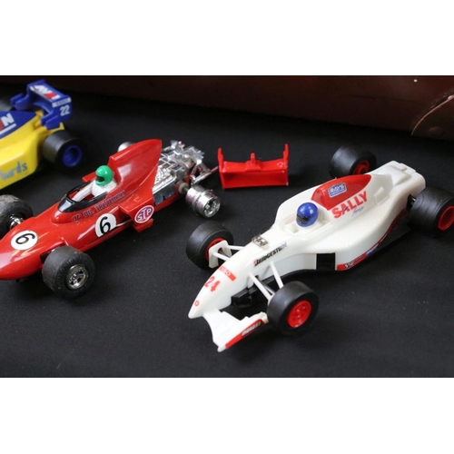 254 - Quantity of Scalextric slot car accessories to include boxed Triang C86 Porsche, boxed C82 Lotus and... 