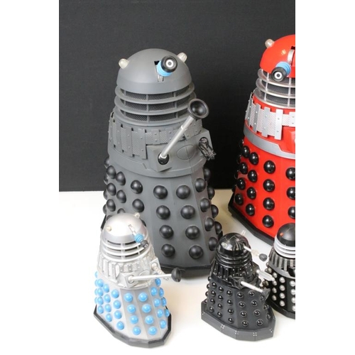 255 - 13 Product Enterprise Doctor Who plastic dalek models, various colours and sizes, all variants