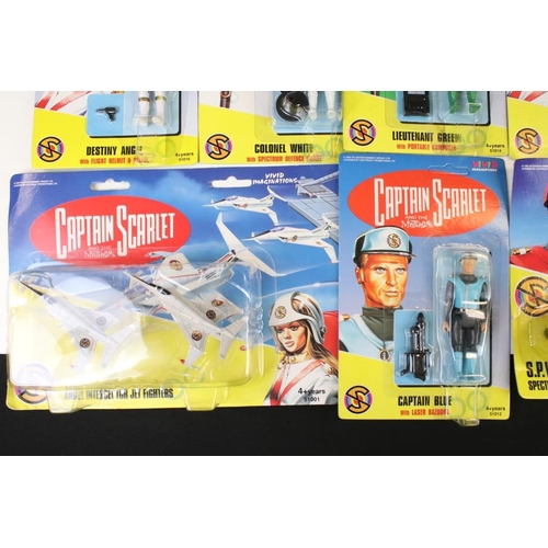 257 - 11 Carded Vivid Imaginations Captain Scarlet figures and vehicles plus 2 x carded Matchbox Thunderbi... 