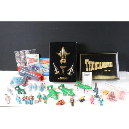 259 - Quantity of Gerry Anderson related items to include Thunderbirds figures, Captain Scarlet ray gun, b... 