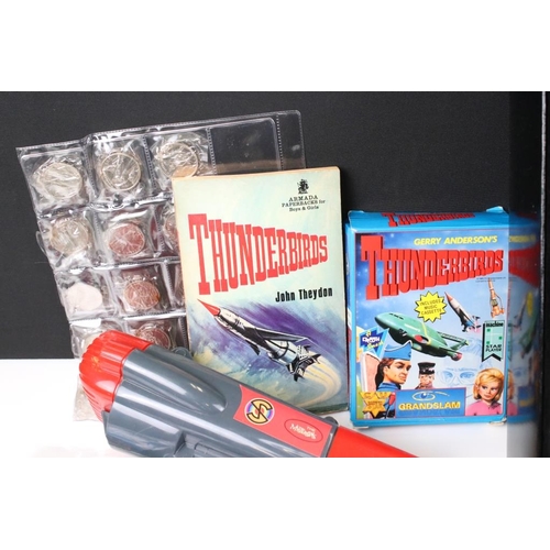 259 - Quantity of Gerry Anderson related items to include Thunderbirds figures, Captain Scarlet ray gun, b... 