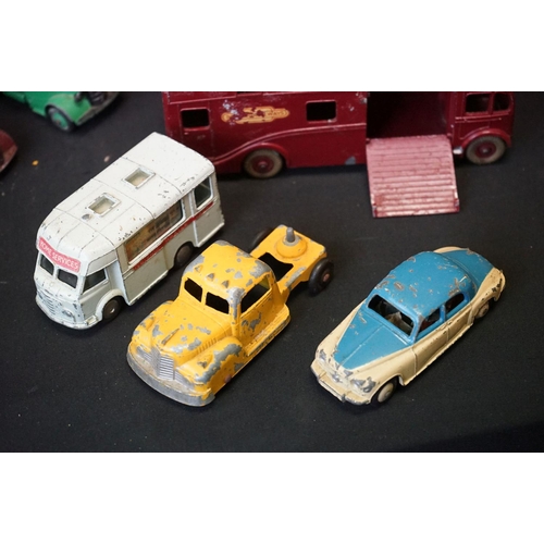 1288A - Around 55 mid 20th C play worn diecast models, mostly Dinky examples, featuring Dinky Supertoys Hors... 