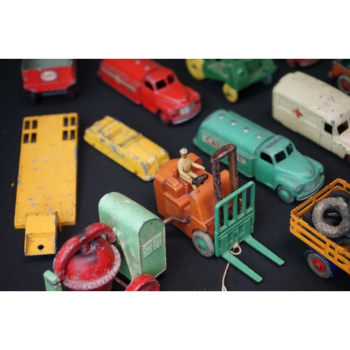 1288A - Around 55 mid 20th C play worn diecast models, mostly Dinky examples, featuring Dinky Supertoys Hors... 